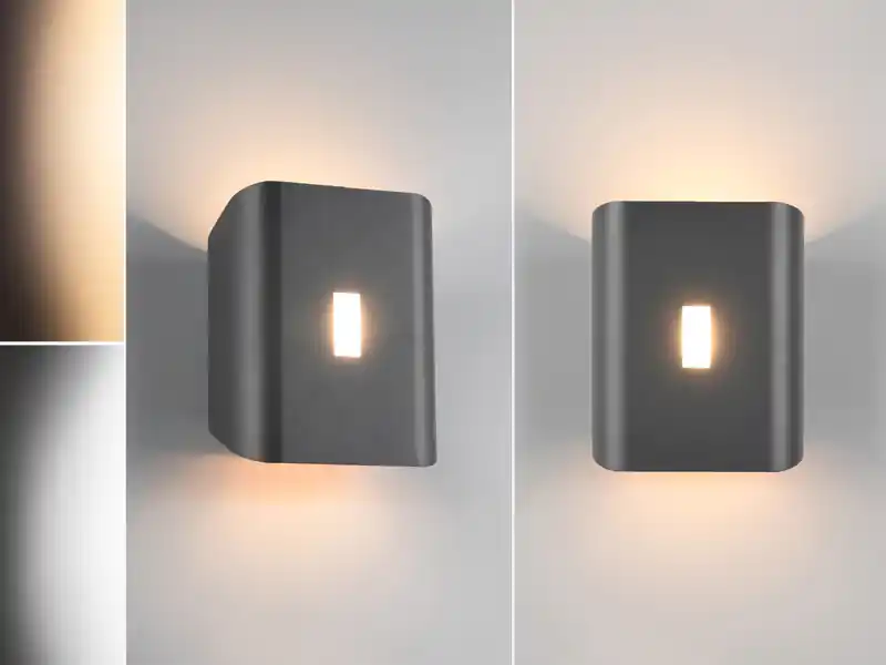 meineWunschleuchte 2er Set LED Außenwandleuchten Up and Down & Lichtfarbe einstellbar, H 20cm Schnäppchen