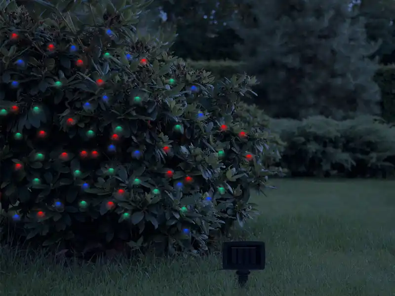 Globo LED Outdoor Solar Lichterkette RGB Weihnachtsbeleuchtung, Länge 12 Meter Günstig