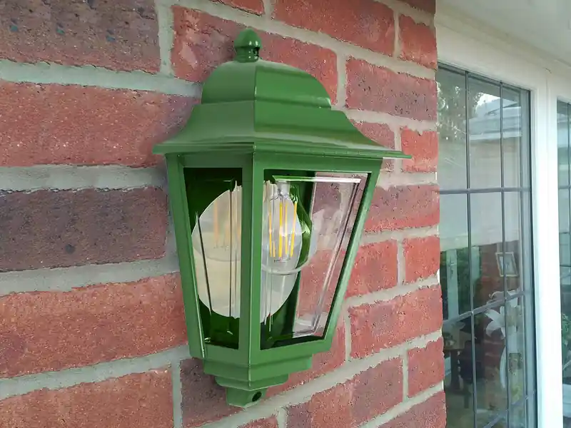 Elstead Lighting Außenwandleuchte DECO-LANE Höhe 32,5cm Halbschale mit reflektierender Rückwand Echt