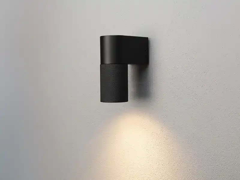 Bestseller meineWunschleuchte Downlight LED Außenwandleuchte Aluminium Schwarz Höhe 14,5cm