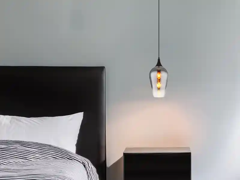Neu Im Sortiment Globo Kleine Pendelleuchte LAVUS 1-flammig Rauchglas Lampenschirm, Ø 18cm