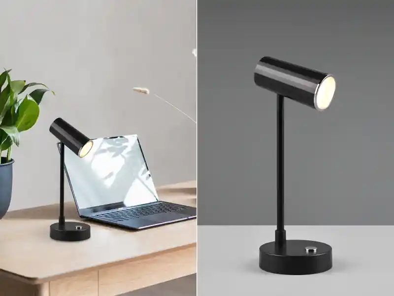RL LIVE YOUR LIGHT Akku Tischleuchte LENNY per USB aufladbar Sensordimmer Schwarz, 28cm Top-Angebot