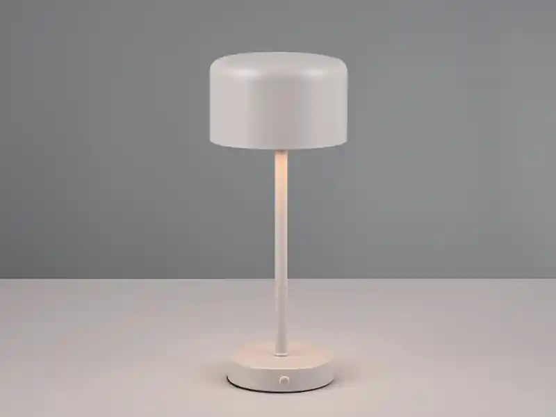 Rabatt RL LIVE YOUR LIGHT Akku Tischleuchte JEFF per USB aufladbar, Sensordimmer, Hellgrau, Höhe 30cm