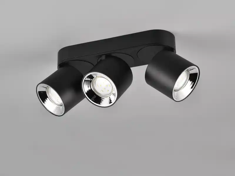 Trio Leuchten Deckenstrahler GUAYANA Schwarz 3 Spots schwenkbar, Breite 27cm Must-Have
