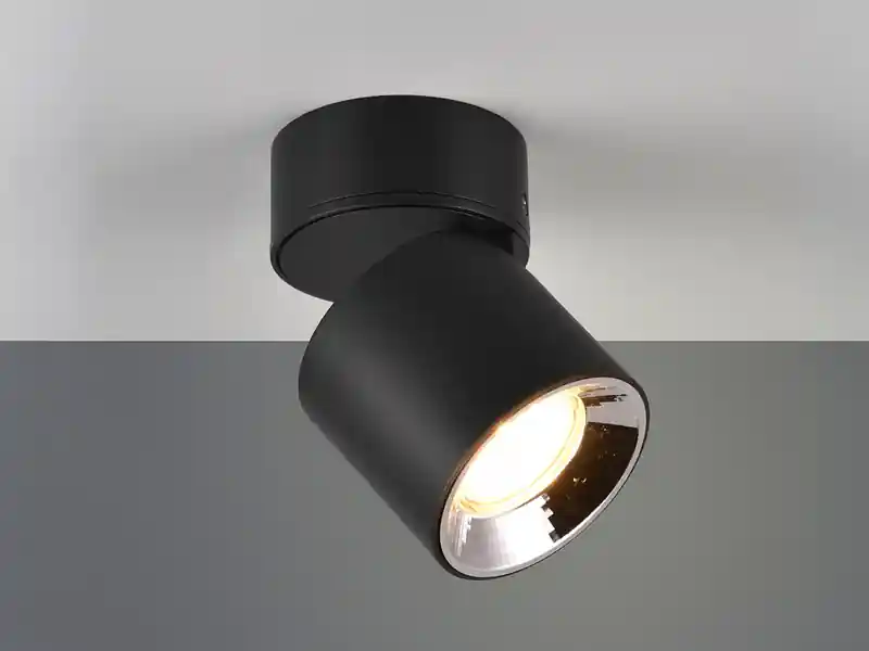 meineWunschleuchte LED Spot Deckenstrahler Schwarz dimmbar, Ø 9cm Gratis Versand