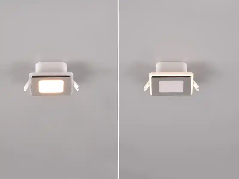 Wochenendangebot Trio Leuchten LED Deckeneinbaustrahler NIMBUS Chromfarben getrennt schaltbar IP44 8cm
