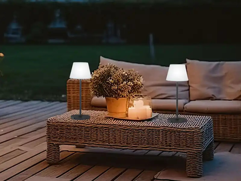 Meistverkauft meineWunschleuchte 2er SET dimmbare Outdoor Akku Tischlampen ohne Stromkabel - Höhe 38cm