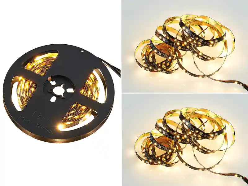 Direkt Vom Hersteller meineWunschleuchte 2er Set LED Streifen mit Fernbedienung, RGB Farbwechsel & Dimmer - 5 Meter