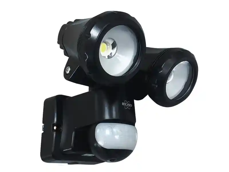ELRO LED Außenwandleuchte mit Bewegungsmelder Schwarz Breite 17cm Strahler 10W IP54 Preisknaller