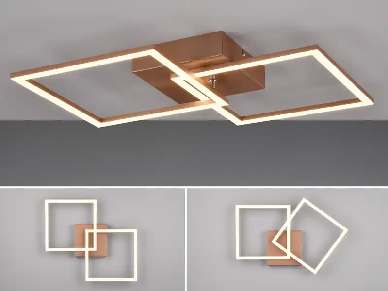 RL LIVE YOUR LIGHT LED Deckenleuchte TRAIL Coffee schwenkbare Module, Breite 60cm Saisonangebot