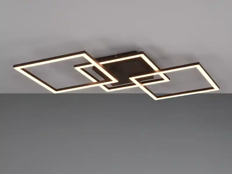 RL LIVE YOUR LIGHT Große LED Deckenleuchte TRAIL Schwarz schwenkbare Module, Breite 74cm Angebot