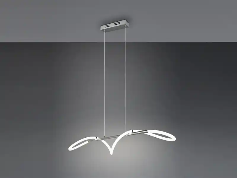 RL LIVE YOUR LIGHT Pendelleuchte ARGOS Silber LED Schlauch Weiß, 3 Stufen Dimmer, Breite 105cm Preis Gesenkt