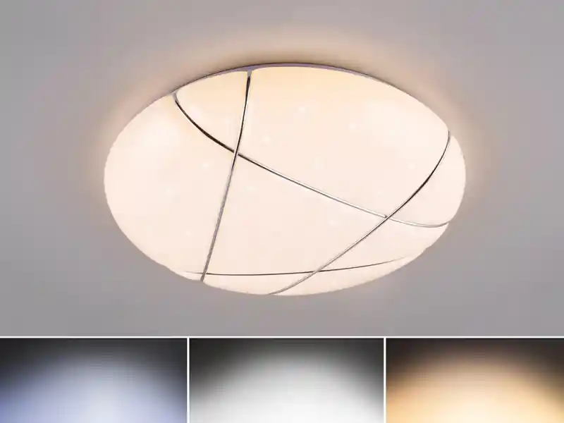 RL LIVE YOUR LIGHT LED Deckenleuchte TIBOR mit Sternenhimmel & Fernbedienung, dimmbar, Ø 48cm Jetzt Kaufen