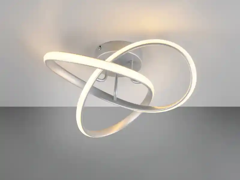 Knallerangebot RL LIVE YOUR LIGHT LED Decken- und Wandleuchte MEO Metall Silber, Ø 40cm