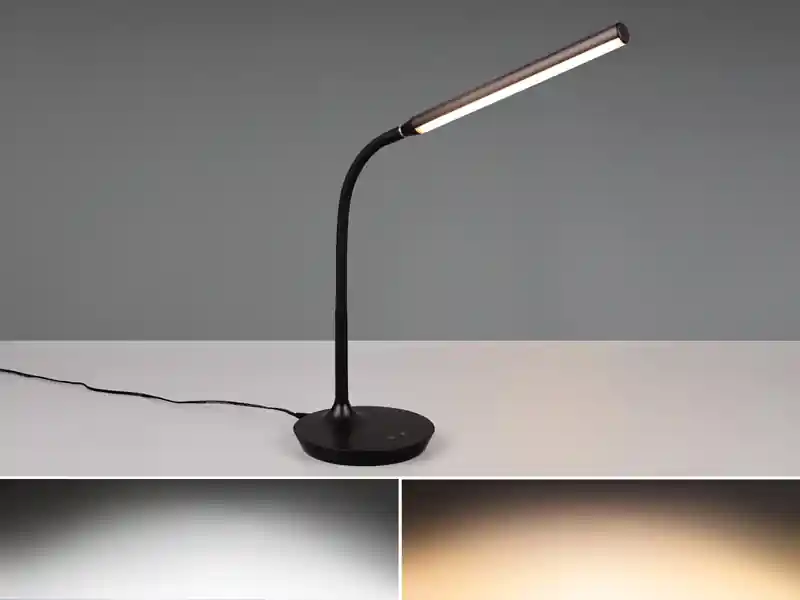 Must-Have RL LIVE YOUR LIGHT LED Schreibtischleuchte TORO Schwarz dimmbar & Lichtfarbe einstellbar, Höhe 38cm