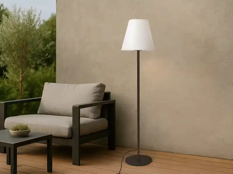 Perel Aussenstehleuchte mit 3m Kabel für Garten & Terrasse, IP65 - 150cm hoch Neuheit