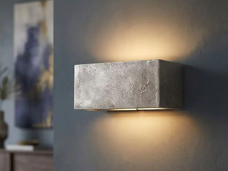 Fischer & Honsel LED Wandleuchte COG Up Down, Silber Antik, verstellbares Licht, Breite 23cm Meistverkauft