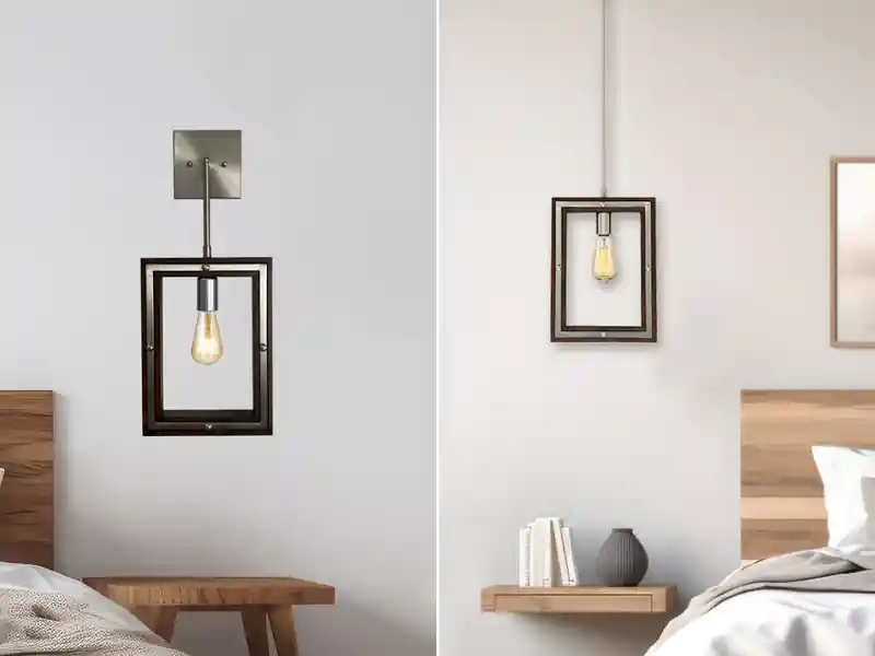 meineWunschleuchte Hängende LED Wandleuchte 2 in 1 Wand- & Pendelleuchte, 4-stufig verstellbar Bestseller