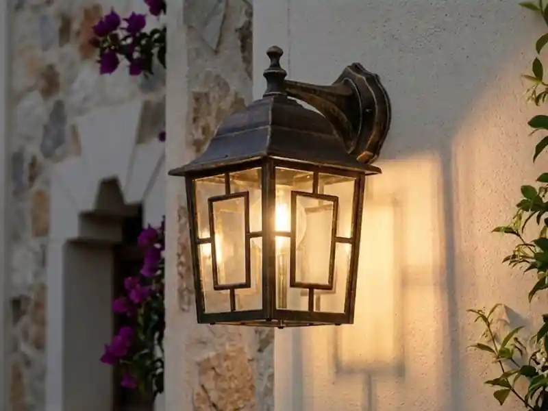 Neu Im Sortiment meineWunschleuchte Antike Außenwandleuchte, Laterne hängend Rostoptik mit E27 LED, Höhe 30cm