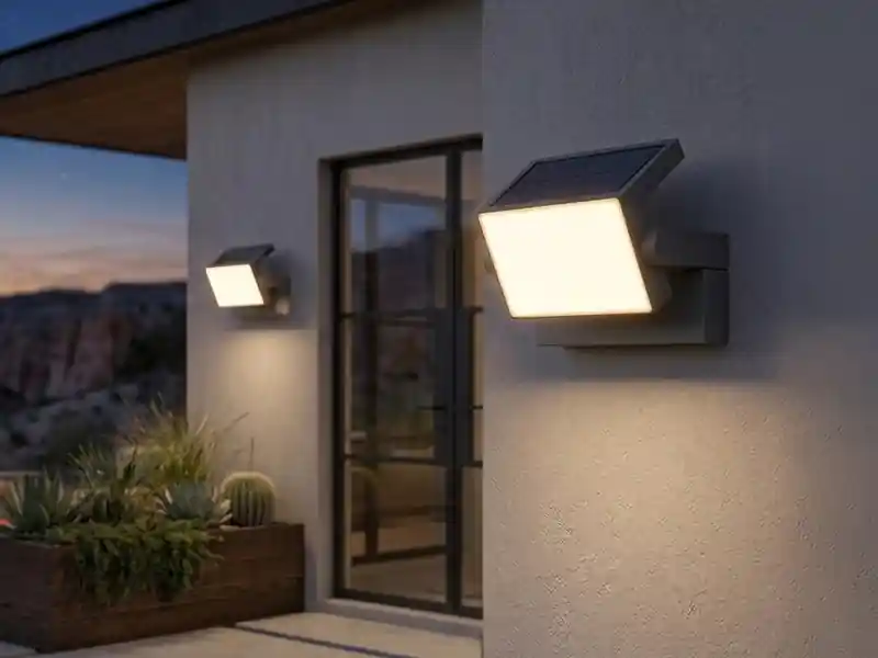Nur Heute meineWunschleuchte LED Außenwandleuchten 2er SET aus Aluminium in Anthrazit, Breite 20cm