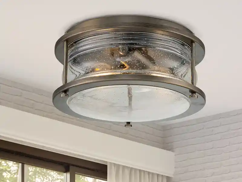 meineWunschleuchte LED Industrial Deckenleuchte für Innen & Außen, Bronze Ø30,5cm Neu