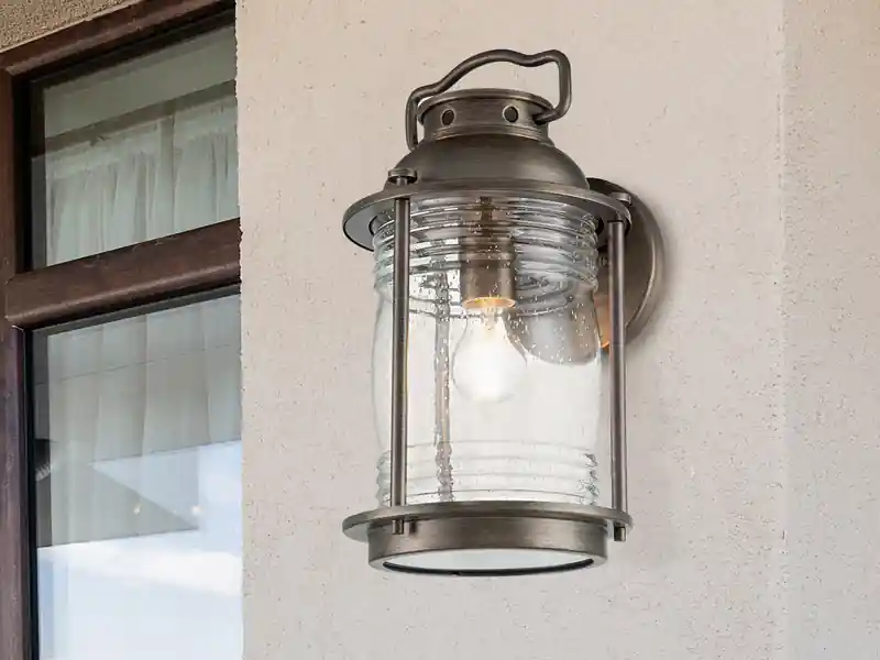 Jetzt Bestellen meineWunschleuchte LED Industrial Wandlaterne für Innen & Außen, Bronze Höhe 40cm
