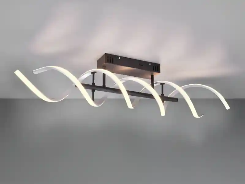 Sonderangebot Trio Leuchten LED Deckenleuchte SEQUENCE hell & dimmbar über Schalter, Silber Breite 90cm