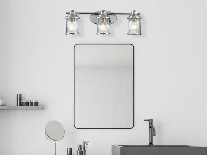 meineWunschleuchte LED Wandleuchte in Chrom für Badezimmer & Wohnraum, Breite 61cm Direkt Vom Hersteller