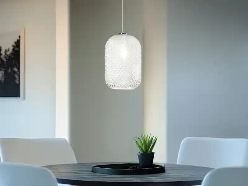 Kostenloser Rückversand meineWunschleuchte LED Pendelleuchte einflammig Kristall Glasschirm Klarglas, Ø20cm