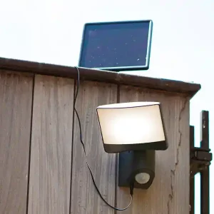 Lutec LED Solar Wandleuchte SUNSHINE mit Bewegungsmelder IP54, Breite 18cm Heißes Angebot