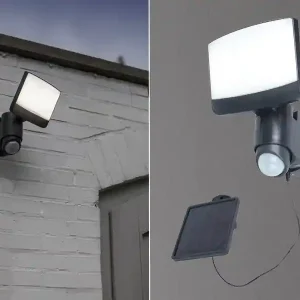 Lutec LED Solar Wandleuchte SUNSHINE mit Bewegungsmelder IP44, Breite 18cm Nur Heute