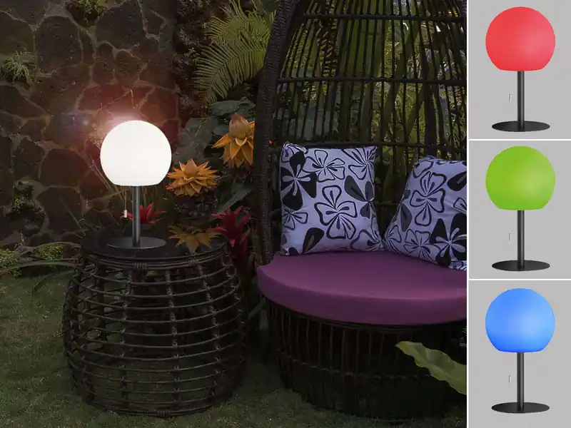 Preiswert FHL easy Outdoor Akku Tischlampe TRIVENTO ohne Kabel - dimmbar & RGB, H: 18cm
