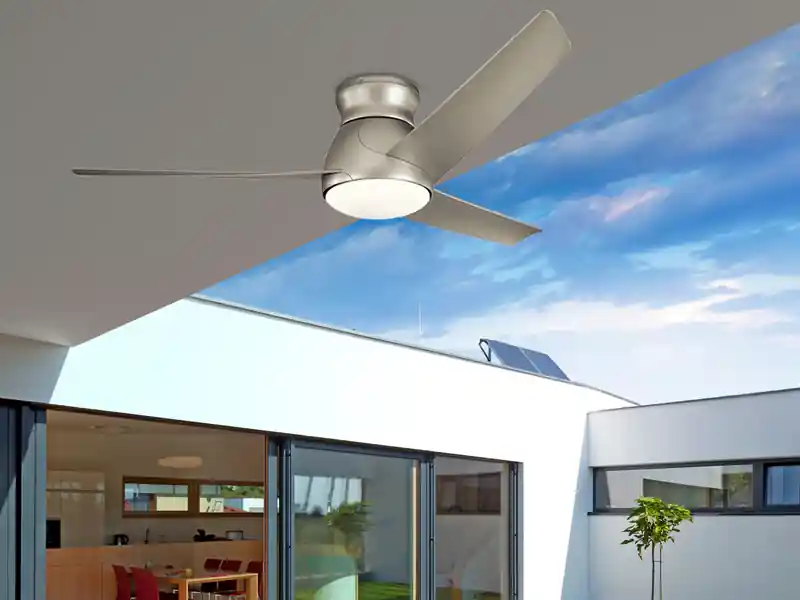 Kostenfreie Lieferung KICHLER Deckenventilator ERIS mit Licht, Outdoor geeignet IP44, Ø 152cm