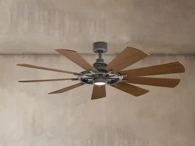 Top-Preis KICHLER Deckenventilator GENTRY mit Licht & wendbaren Flügeln in 2 Dekoren, Ø 165cm