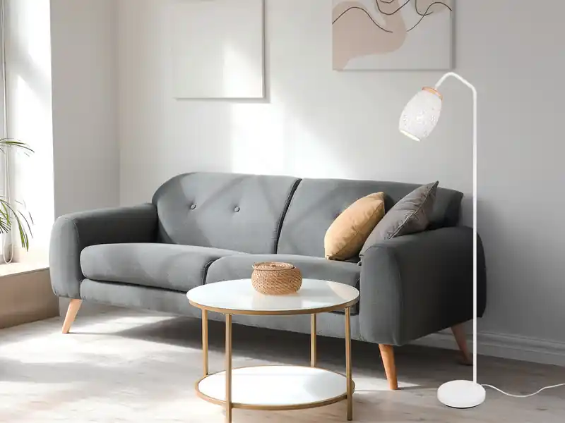 Sofort Bestellen RL LIVE YOUR LIGHT Stehleuchte BIDAR in Weiß mit ausgefallenem Stanzmuster, Höhe 147cm