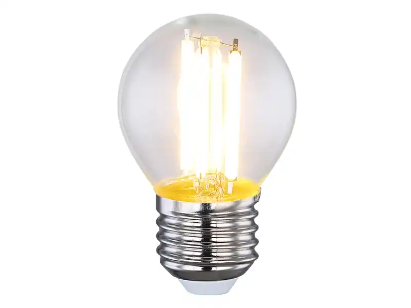 Globo E27 Filament LED - 6,5 Watt, 806 Lumen, warmweiß, Ø4,5cm - nicht dimmbar Preisknaller