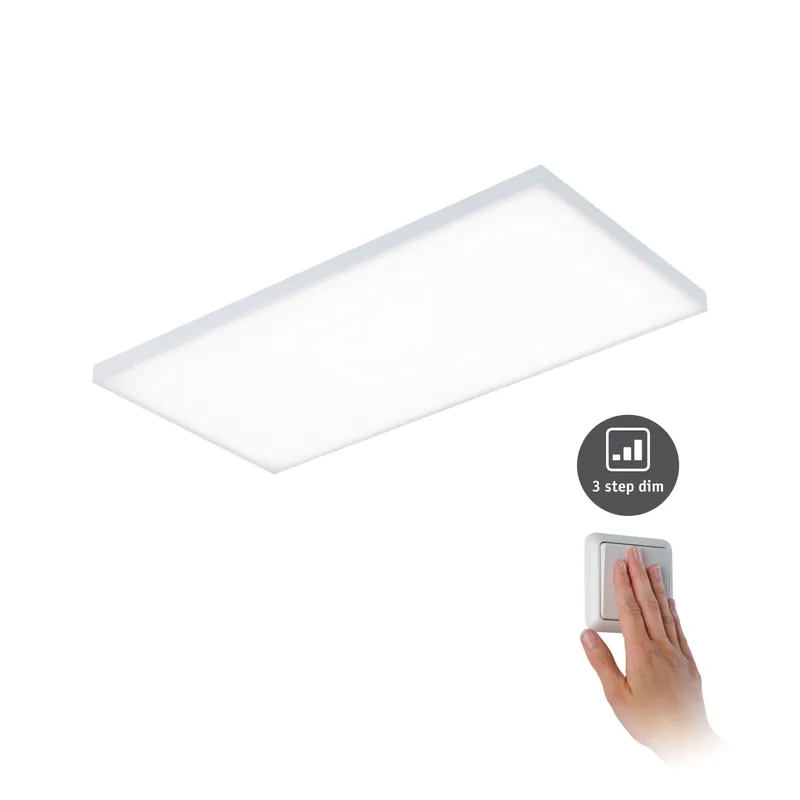 Kostenfreie Lieferung LED Panel 3-Step-Dim Velora eckig 595x295mm 26W 2550lm 3000K Weiß dimmbar