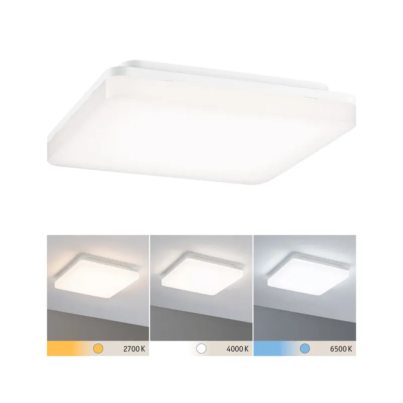 Neu LED Panel Cela IP44 eckig 280x280mm 15,5W 1650lm White Switch Weiß matt