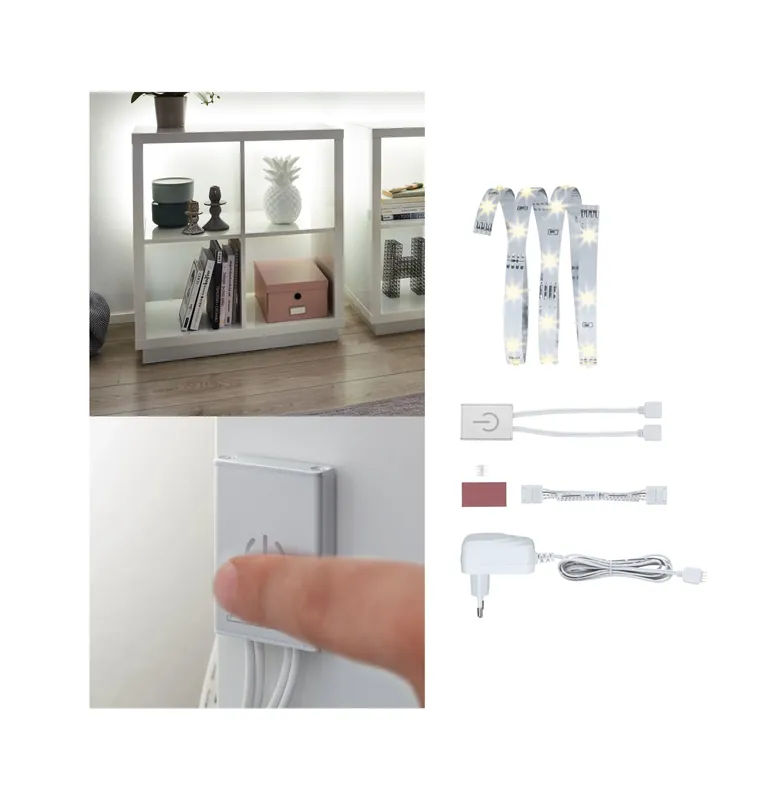Abverkauf YourLED ECO LED Strip Warmweiß Comfort Set Touch Sensor 1m 2,4W 170lm/m 30 LEDs/m 3000K 6VA