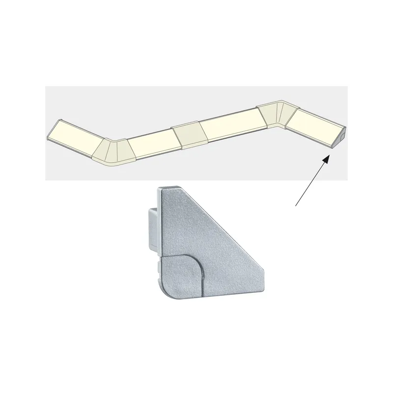 LED Strip Profil Delta End Cap 2er Set Alu matt Expressversand