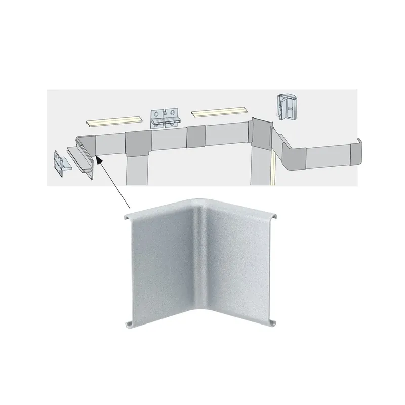 Echt LED Strip Profil Duo Inside Corner 2er Set Alu matt