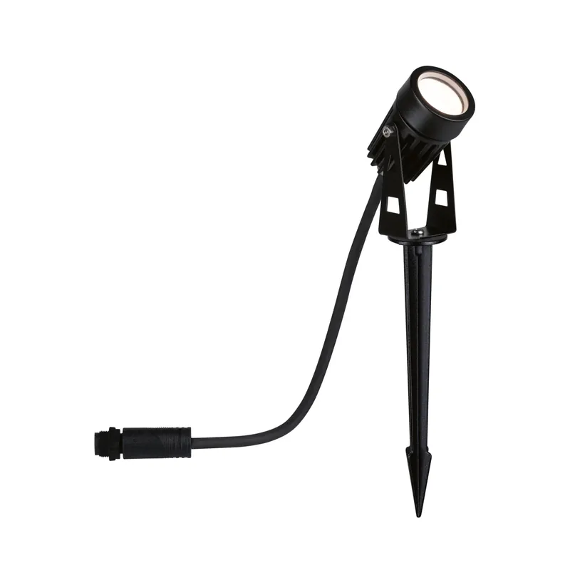 Gratis Versand Plug & Shine LED Gartenstrahler Warmweiß Einzelspot IP65 3000K 2W Schwarz