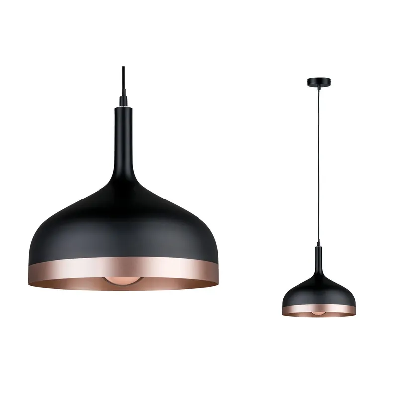 Pendelleuchte Embla E27 max. 20W Schwarz/Kupfer matt dimmbar Metall Sichere Zahlung