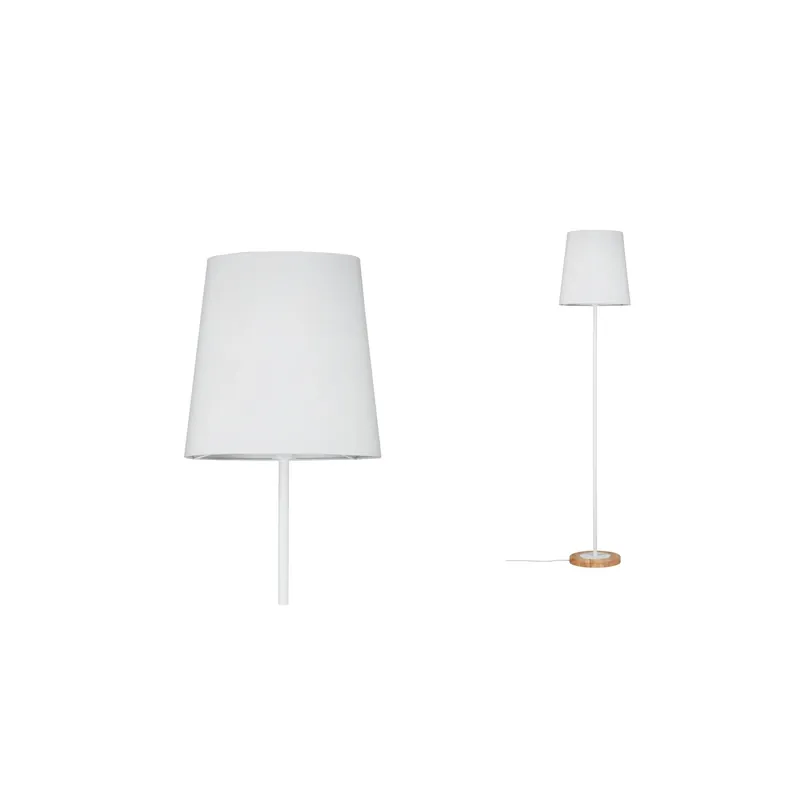 Jetzt Bestellen Stehleuchte Stellan E27 max. 20W Weiß/Holz Stoff/Metall/Holz