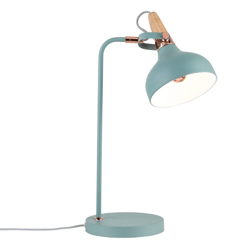 Tischleuchte Juna E14 max. 20W Softgrün, Kupfer, Holz Metall/Holz Preisreduziert