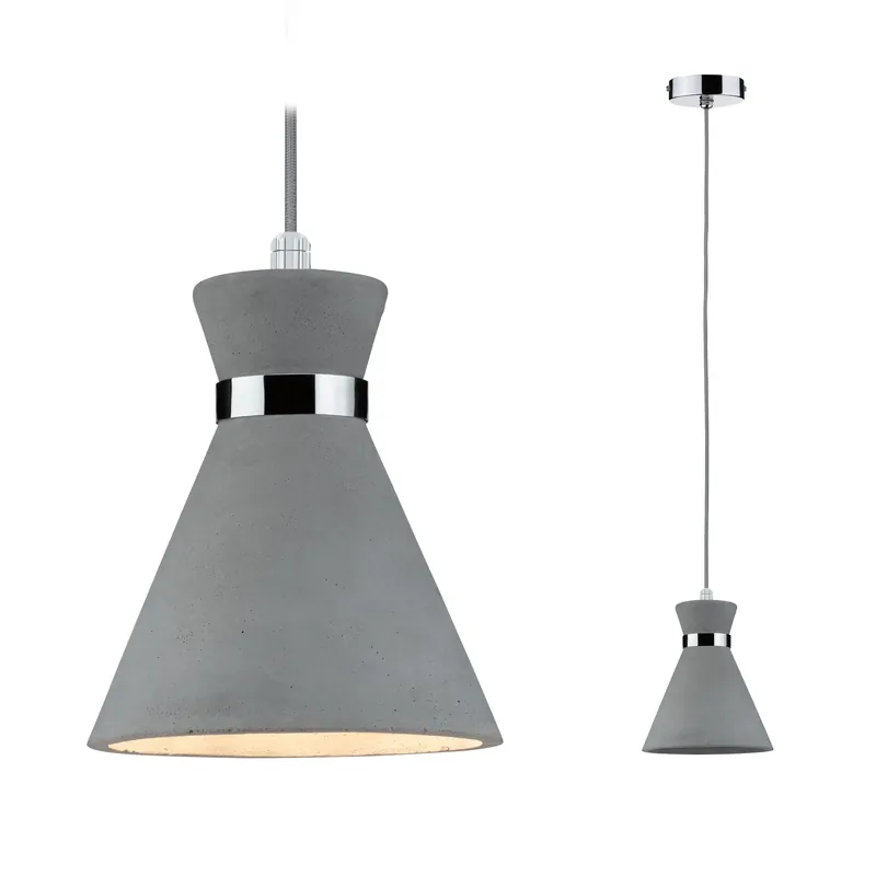 Pendelleuchte Verve IP44 E27 max. 20W Grau/Chrom dimmbar Sale