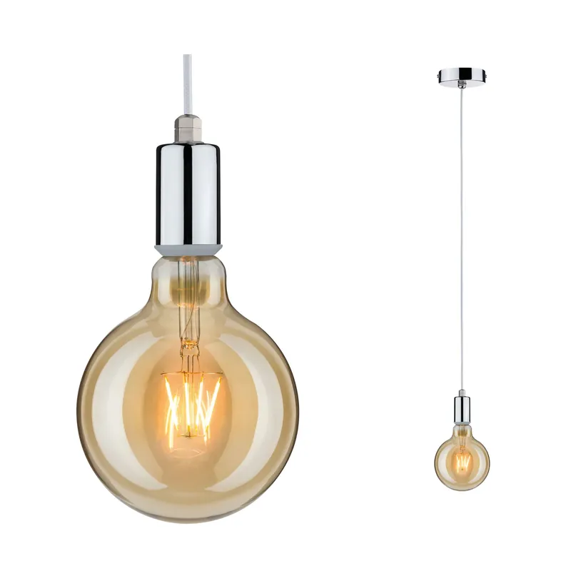 Pendelleuchte Larus IP44 E27 max. 60W Chrom dimmbar Zertifiziert
