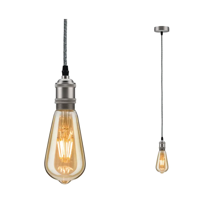 Bestseller Neordic Pendelleuchte Eldar E27 max. 60W Grau/Nickel dimmbar Metall