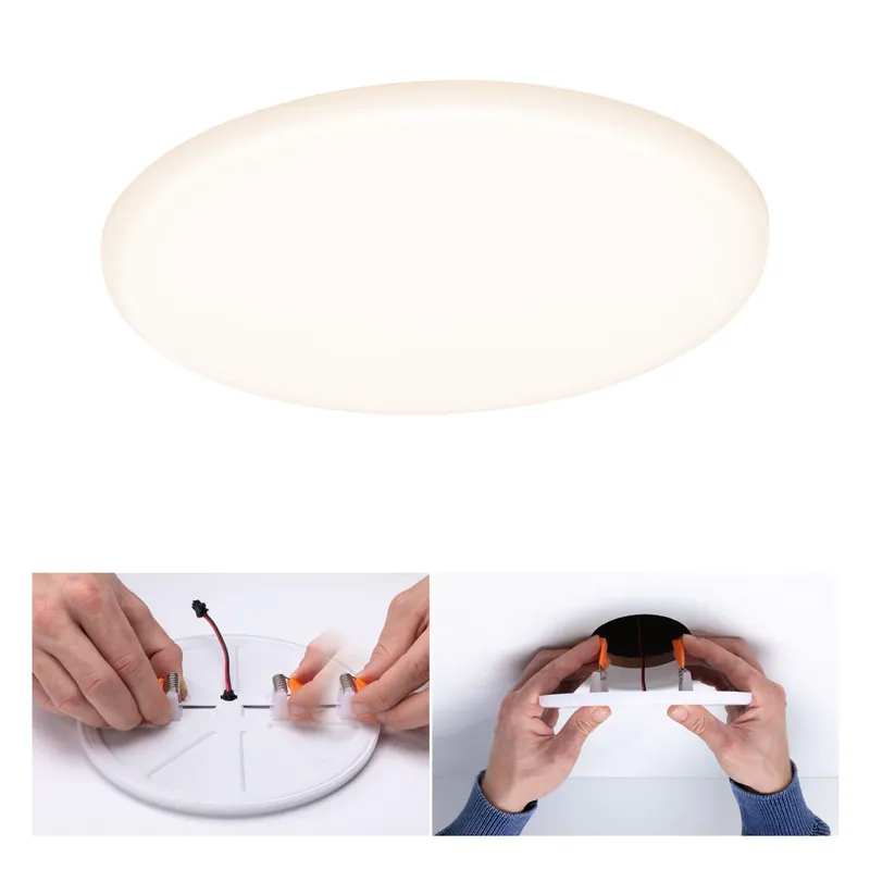 VariFit LED Einbaupanel Veluna IP44 rund 185mm 17W 1400lm 3000K Satin Beliebt