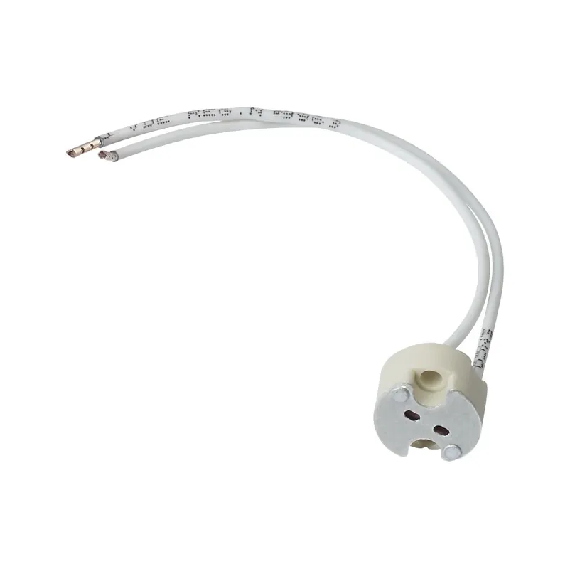 Direkt Vom Hersteller Einbauleuchten Zubehör Halogen-Lampenfassung 0,17m 12V G4 / GX5,3 / GY6,35 Keramik natur